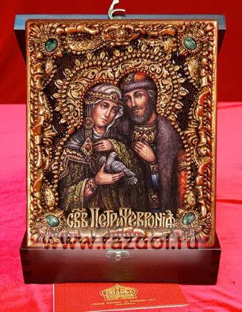 Петр и Феврония, с голубем